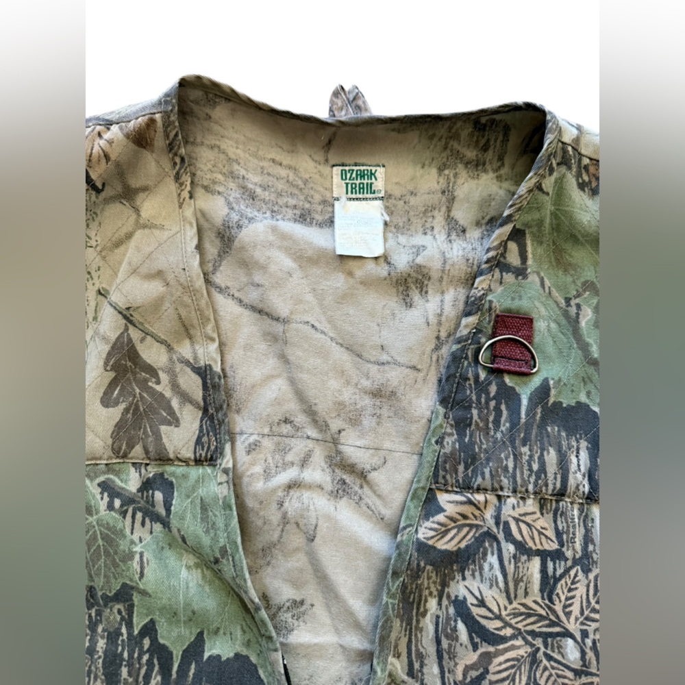 Ozark Trail Vintage Camo Green and Brown Outdoor Duck Hunting Vest XL - Picture 2 of 4